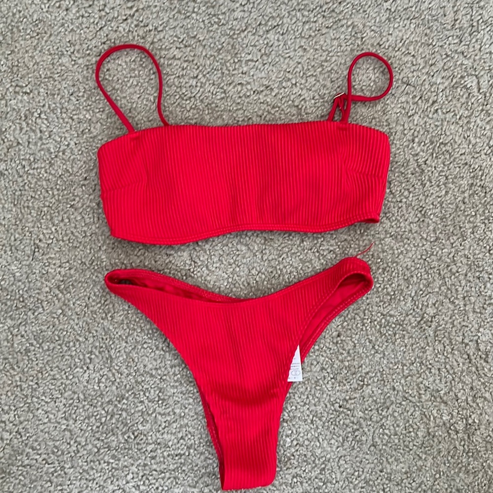 Hollister red bathing suit